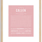 Callen | Name Art Print