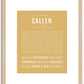 Callen | Name Art Print