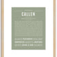 Callen | Name Art Print