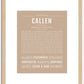 Callen | Name Art Print