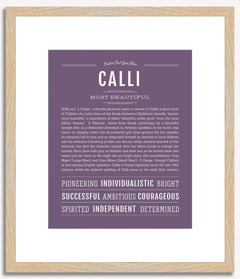 Calli | Name Art Print