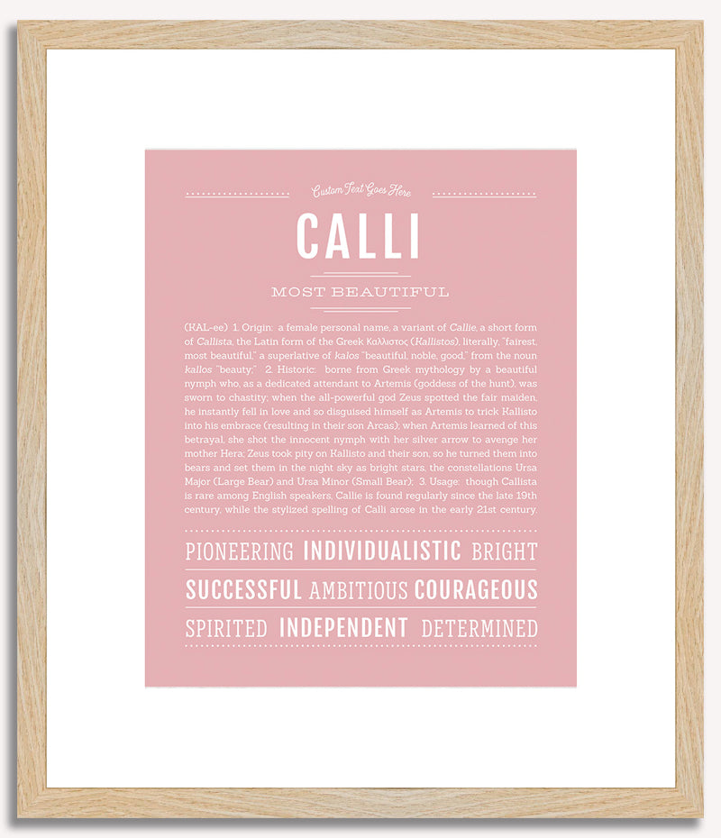 Calli | Name Art Print