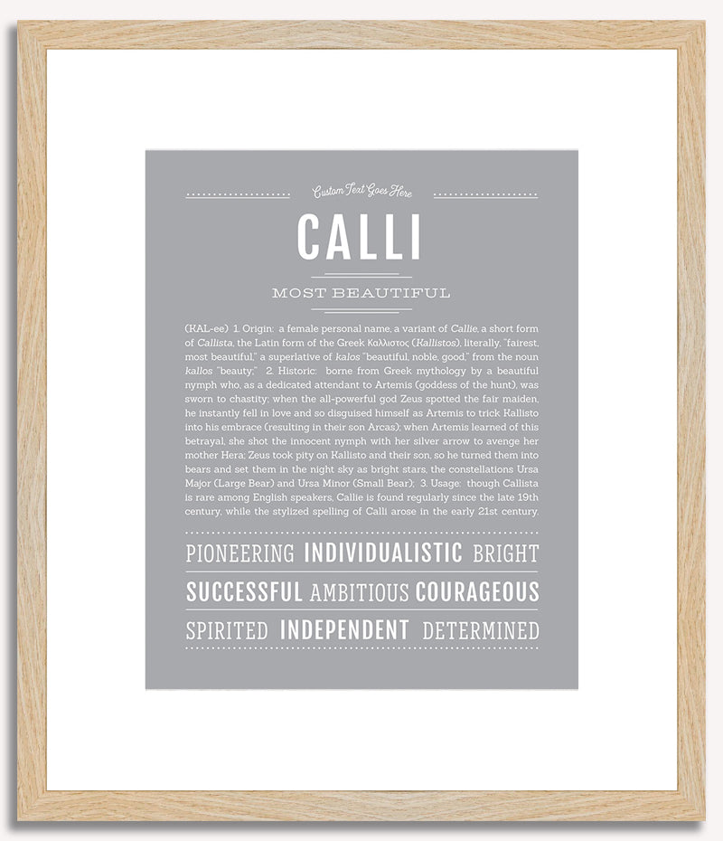 Calli | Name Art Print