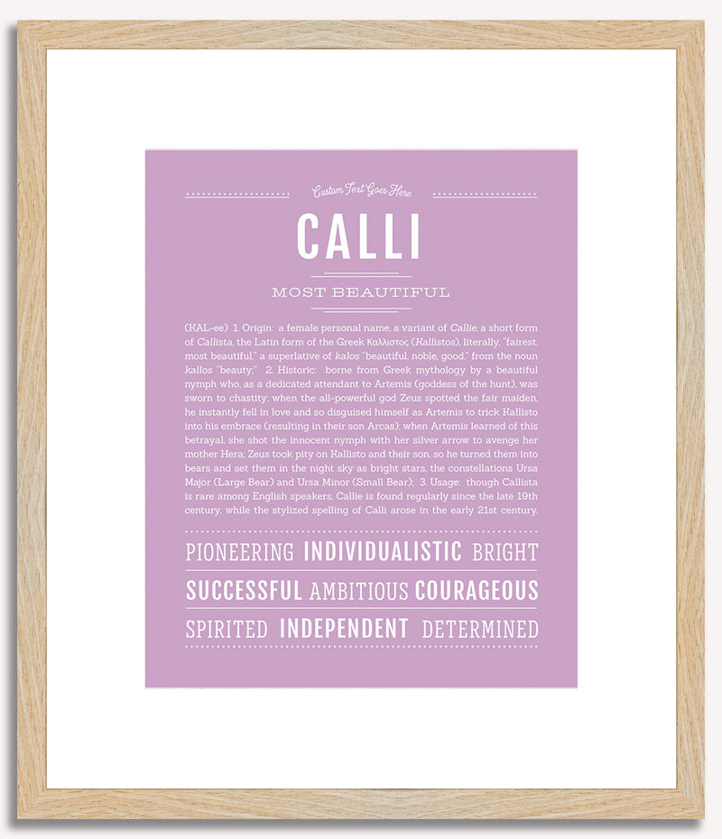 Calli | Name Art Print