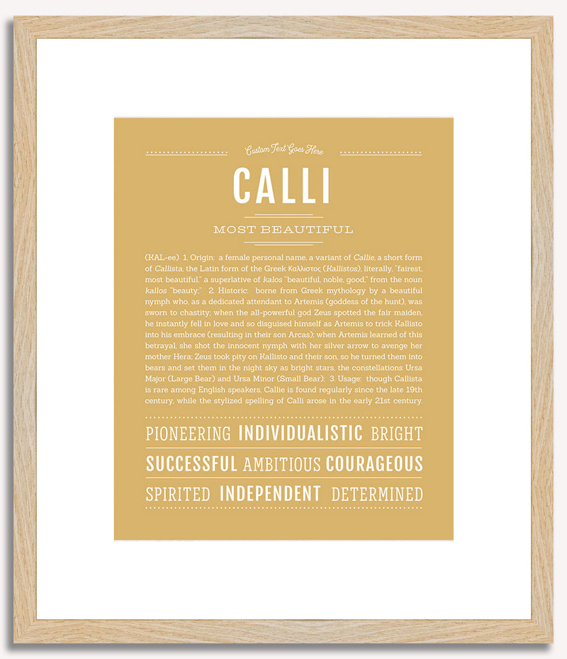 Calli | Name Art Print