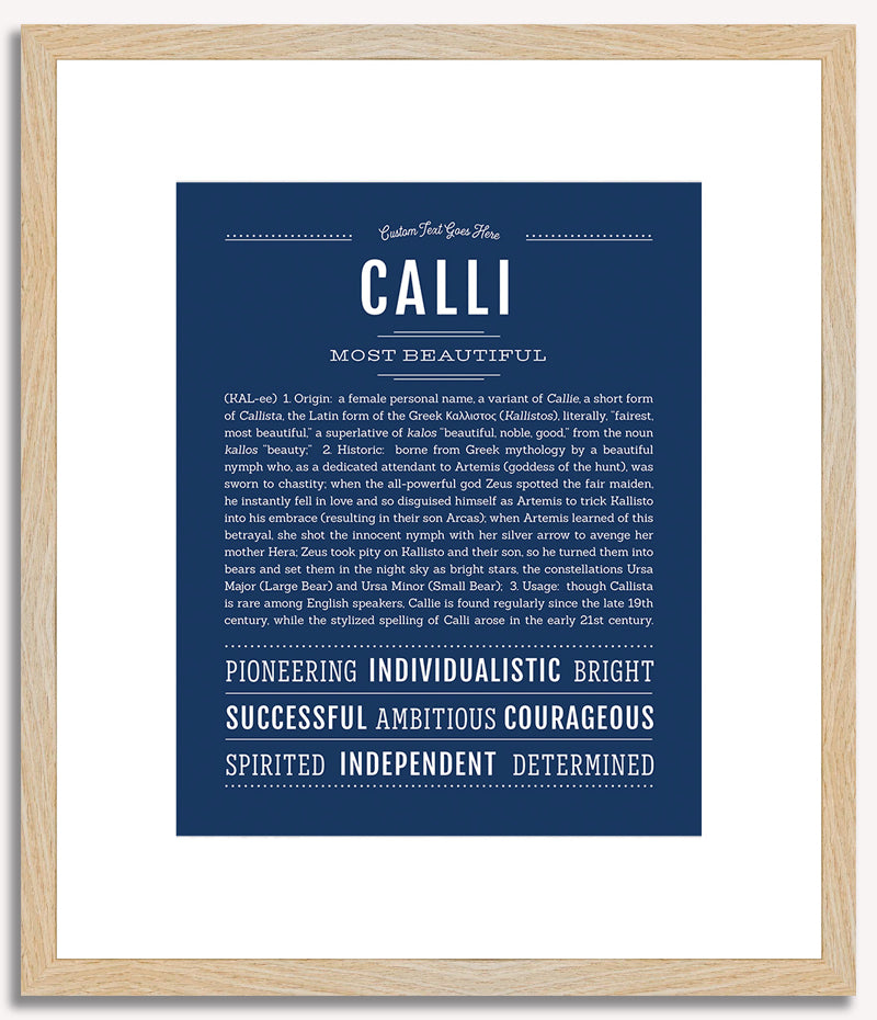 Calli | Name Art Print