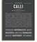 Calli Personalized Name Meaning Art Prints – Name Stories