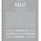 Calli Personalized Name Meaning Art Prints – Name Stories