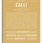 Calli Personalized Name Meaning Art Prints – Name Stories