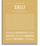 Calli Personalized Name Meaning Art Prints – Name Stories