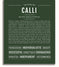 Calli Personalized Name Meaning Art Prints – Name Stories