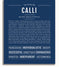 Calli Personalized Name Meaning Art Prints – Name Stories