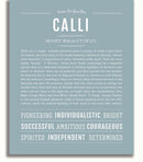 Calli Personalized Name Meaning Art Prints – Name Stories