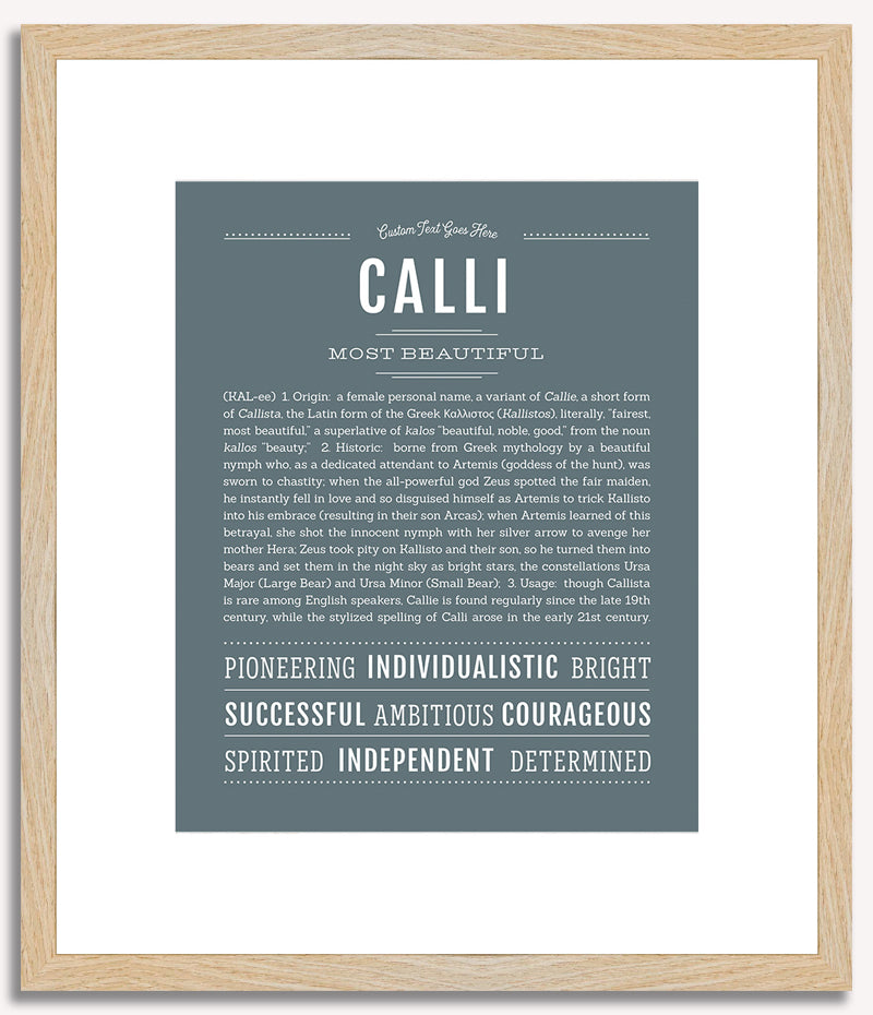 Calli | Name Art Print