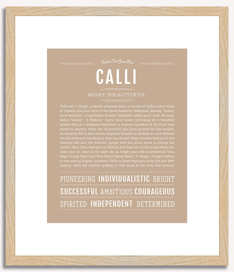 Calli | Name Art Print