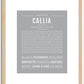 Callia | Name Art Print