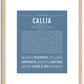 Callia | Name Art Print