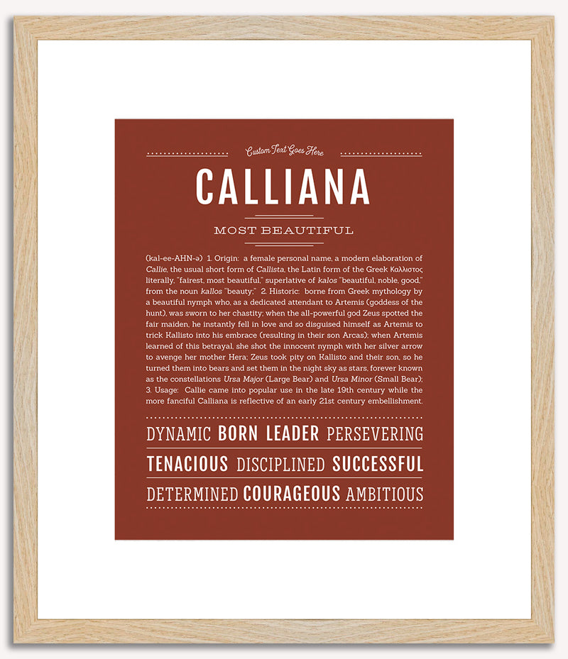 Calliana | Name Art Print