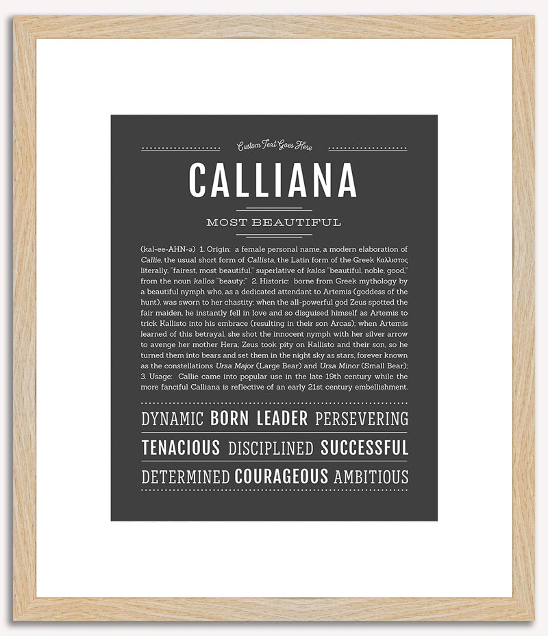 Calliana | Name Art Print