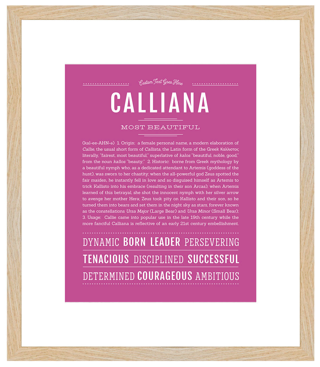 Calliana | Name Art Print