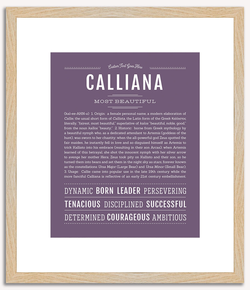 Calliana | Name Art Print