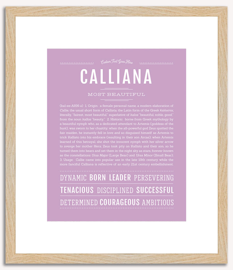 Calliana | Name Art Print