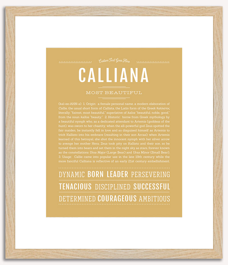 Calliana | Name Art Print