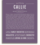 Callie Lettering Name Callie Personalized Name Meaning Art Prints – Name Stories