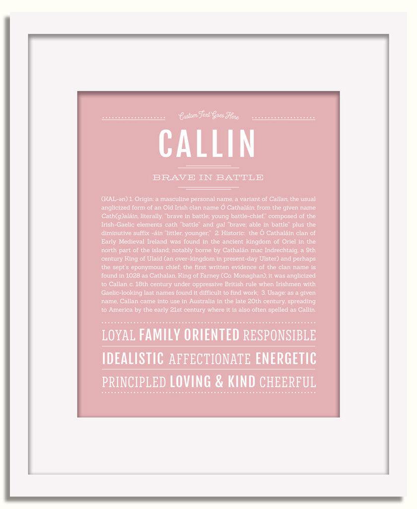 Frame Options | Dusty Rose | White Frame, Matted