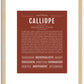 Calliope | Name Art Print