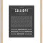 Calliope | Name Art Print