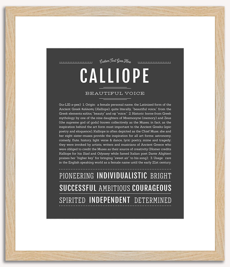 Calliope | Name Art Print