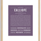 Calliope | Name Art Print