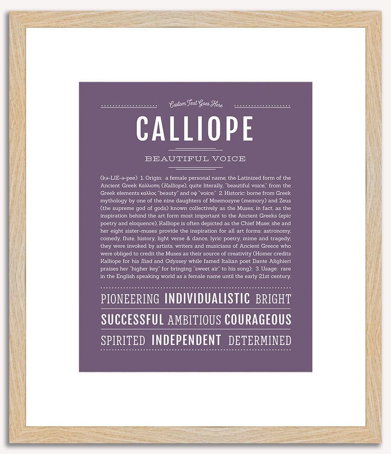 Calliope | Name Art Print