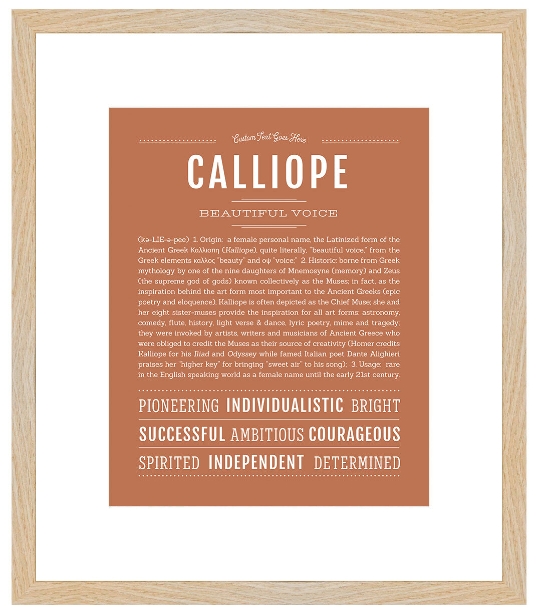 Calliope | Name Art Print