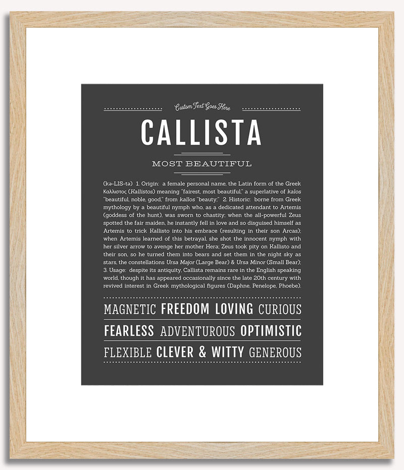 Callista | Name Art Print Callista | Name Art Print