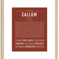 Callum | Name Art Print