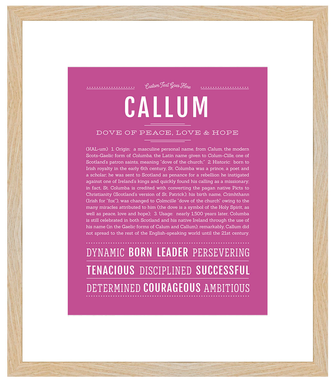 Frame Options | Dark Pink | Maple Frame, Matted