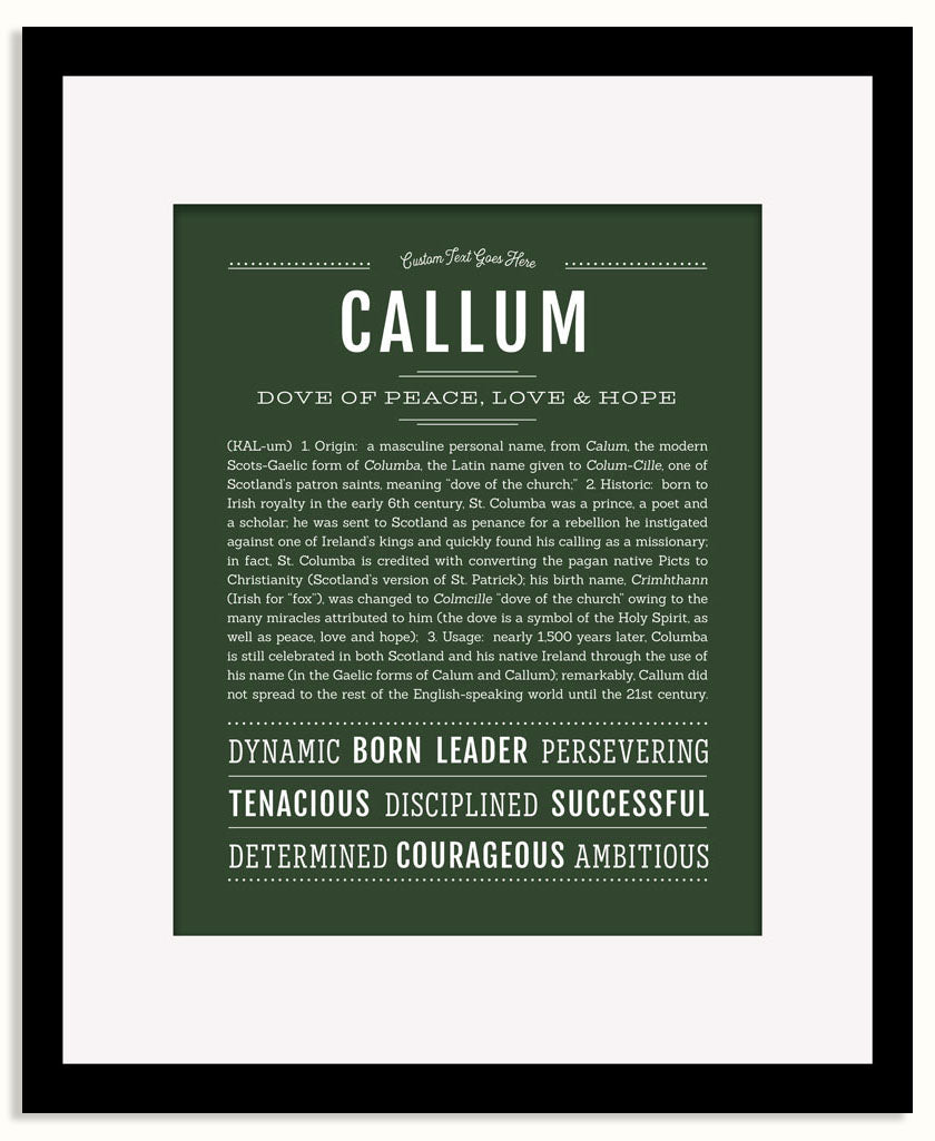 Frame Options | Deep Forest | Black Frame, Matted