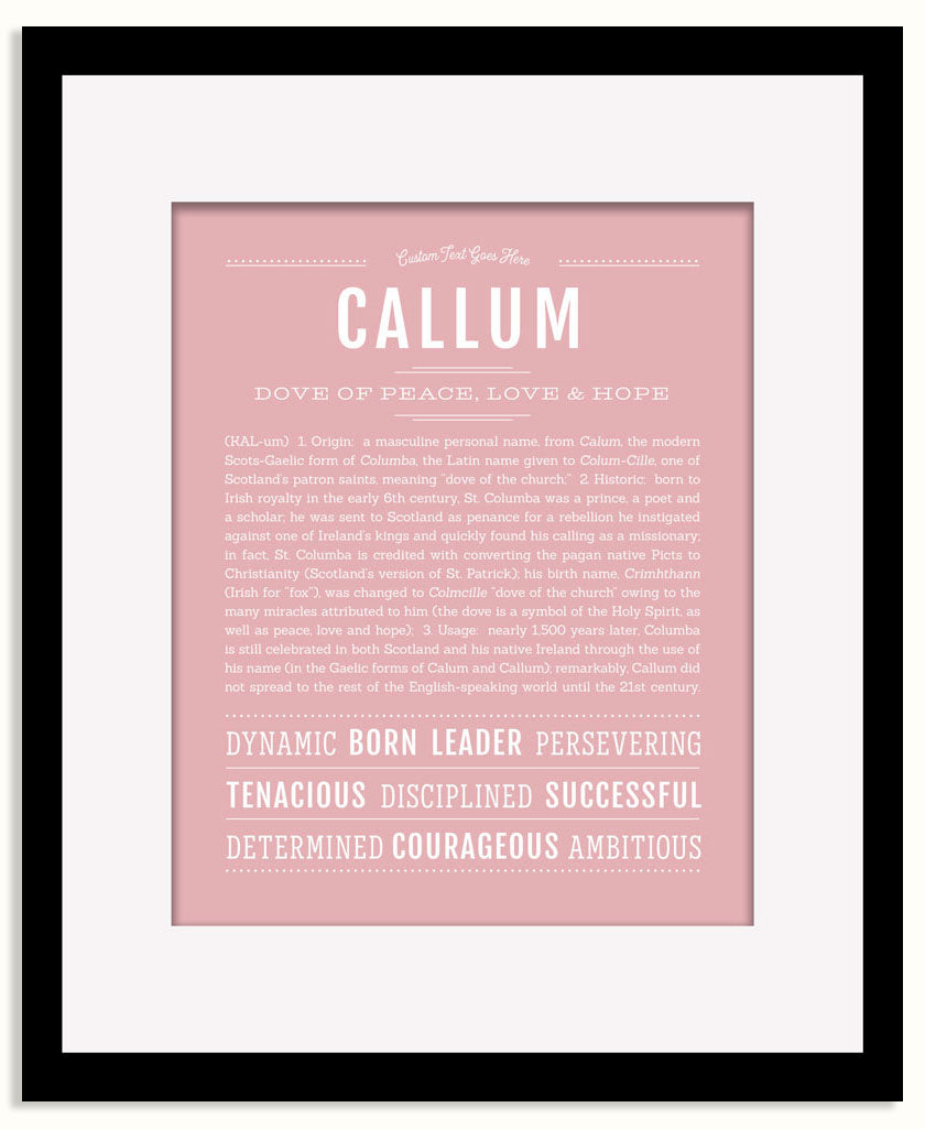 Frame Options | Dusty Rose | Black Frame, Matted