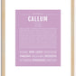 Callum | Name Art Print