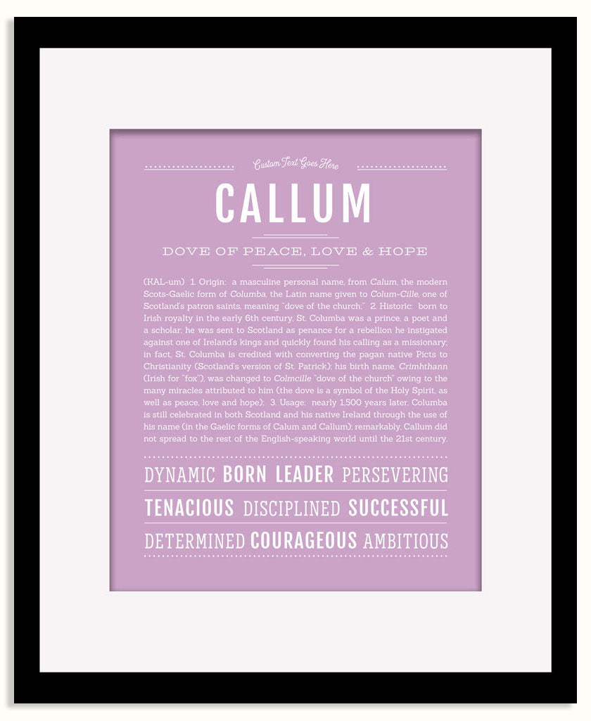 Frame Options | Lilac | Black Frame, Matted