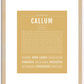 Callum | Name Art Print