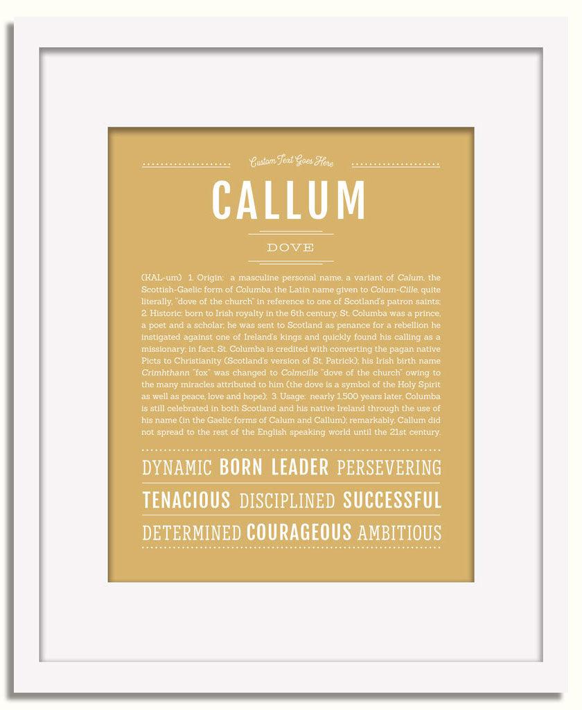 Frame Options | Matte Gold | White Frame, Matted