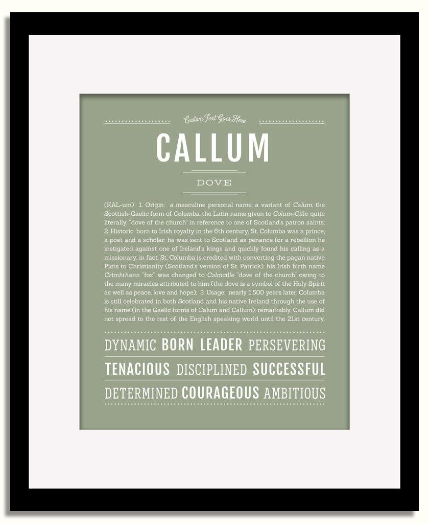 Frame Options | Sage | Black Frame, Matted