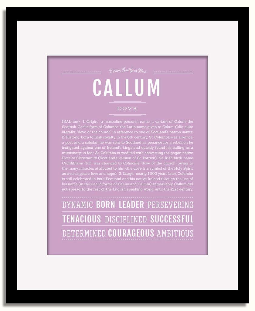 Frame Options | Lilac | Black Frame, Matted