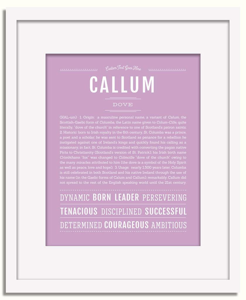 Frame Options | Lilac | White Frame, Matted