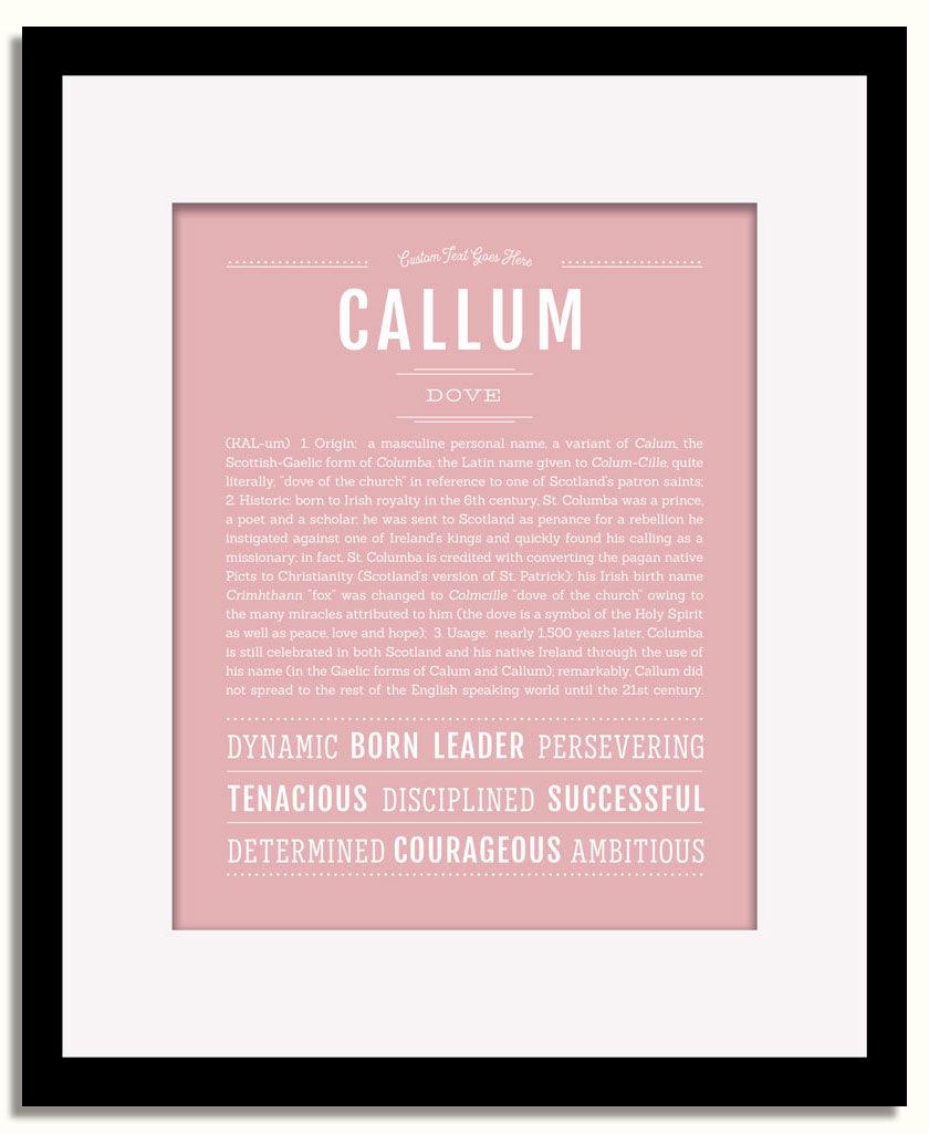 Frame Options | Dusty Rose | Black Frame, Matted