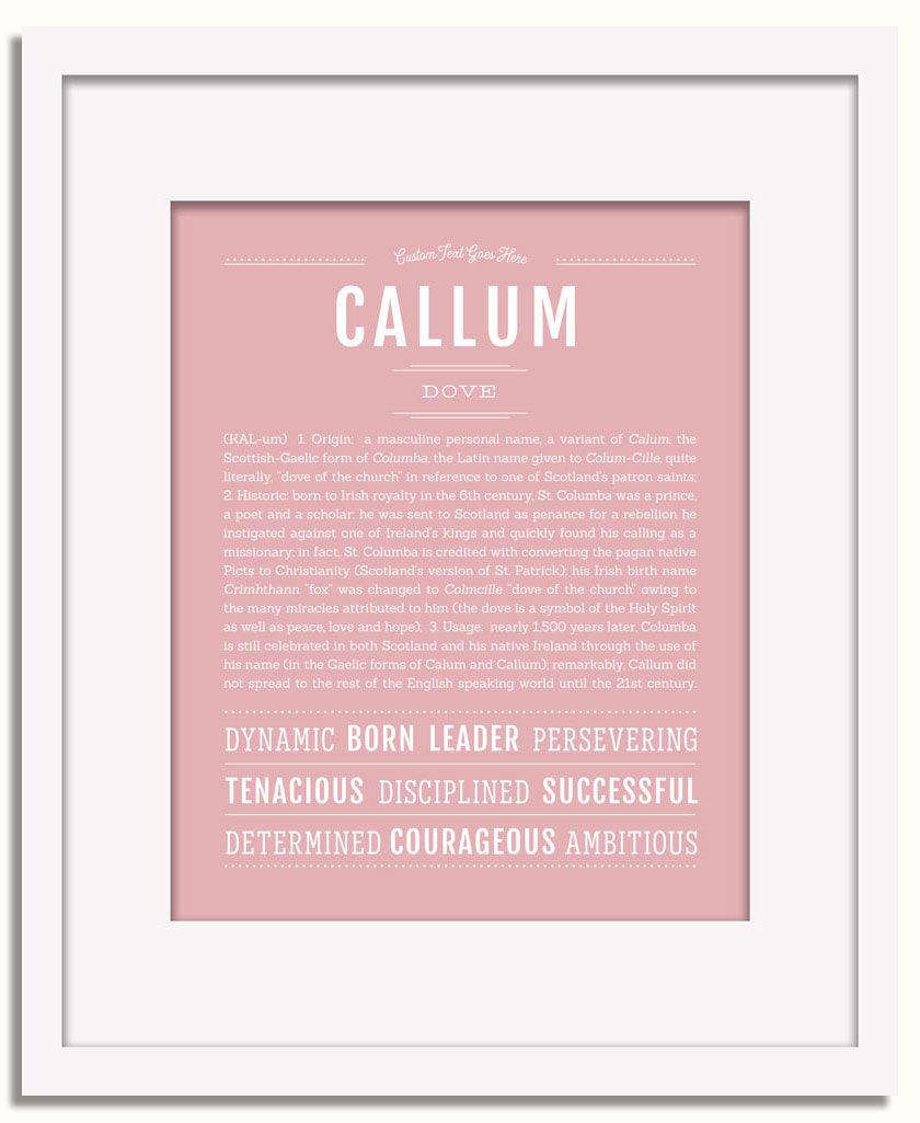 Frame Options | Dusty Rose | White Frame, Matted