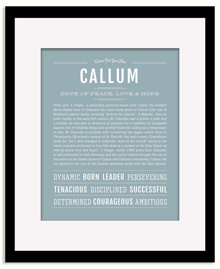 Frame Options | Powder Blue | Black Frame, Matted